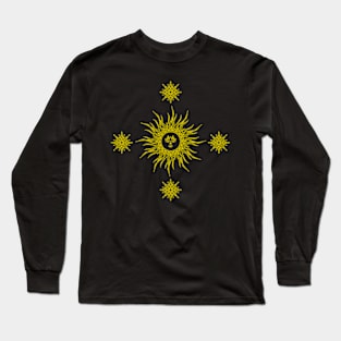 Sun and Stars design Long Sleeve T-Shirt